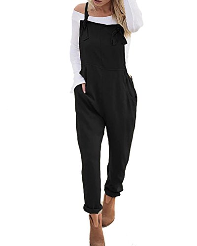 ACHIOOWA Latzhose Damen Jumpsuit mit Träger Retro Overalls Sommer Lose Hose...