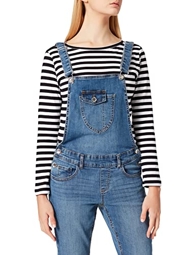 ONLY Damen ONLKIM WITTY LONG DNM OVERALL PIM Jeans, Medium Blue Denim, 36/32