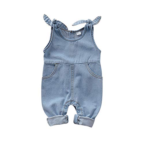 T TALENTBABY Neugeborener Jeansoverall Baby Mädchen Hosenträger Jeans Hose...